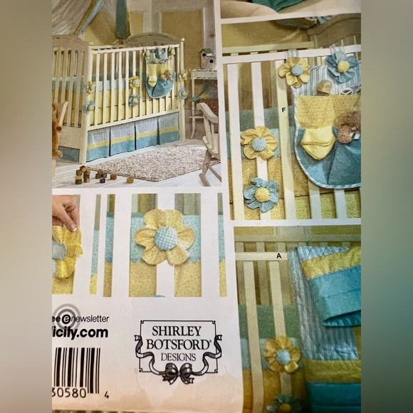 Simplicity Pattern #3795 Baby Nursery Shirley Botsford Designs Uncut Flowers - Picture 9 of 9